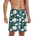 thumbnail image 2 of Kdxio Sweet Dream Lamb Print Mens Sleep Shorts Bottoms Soft Comfy Pajama Wear Pants with Drawstring Pockets, 2 of 7