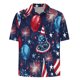thumbnail image 5 of Blusa y camisa de manga corta con cuello vuelto Camisa casual para hombre Camisa de bolos vintage de manga corta Camisas de verano Camisa abotonada Blusa para hombre Poliéster, 5 of 5