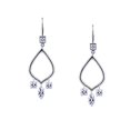 thumbnail image 3 of Lafonn Lassaire In Motion Sterling Silver Platinum Plated Lassire Simulated Diamond Earrings (2.08 CTTW), 3 of 5