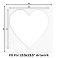 thumbnail image 2 of Oyster Shell White Picture Frame Mat for 28x28 Frames - Heart Opening for 24x24 Photos - 25 Mats, 2 of 7