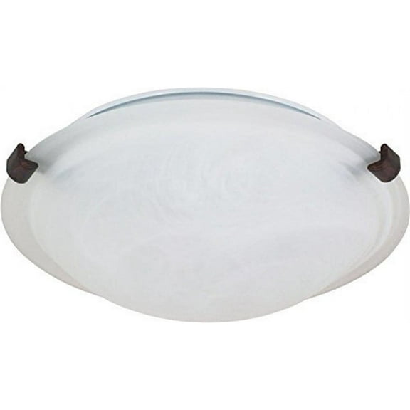 Nuvo 60-272 - 1 Light - 12" - Flush Mount - Tri-Clip w/ Alabaster Glass