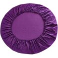 thumbnail image 2 of Generic Solid Color Cotton Round Bed Fitted Sheet Bed Cover, Purple, 2 of 7