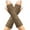 Khaki, variant on FAMTKT Women's Knit Arm Warmers Fingerless Gloves Thumb Hole Gloves Mittens Winter Warm and Versatile Half-finger Wristbands Extended Fingerless Arm Sleeves