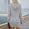 thumbnail image 6 of Fgnfyis Women's Loose Print Hoodie Mid Length Dress Casual Pullover for Stylish and Comfortable Daily Wear Grey S, 6 of 6