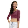 thumbnail image 2 of Top - Crop Top, 3/4 Sleeve, 2 of 2