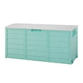 thumbnail image 2 of IVV 75 Gallon Plastic Patio Storage Box, Waterproof Outdoor Lockable Seat Deck Chest Box, for Patio Cushions, Gardening Tools - 44"L x 21.3"W x 19.3"H, Green, 2 of 10