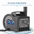 thumbnail image 4 of Mini Pompe à Eau Électrique 5v 8 Vitesses Réglables Petite Pompe Fontaine Levée Maximale 2,2m Mini Pompe Portable Adaptée aux Aquariums, Animaux de Compagnie Eau Potable, 4 of 7