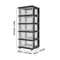 thumbnail image 6 of 5-Drawer Desk Apothecary Cabinet, Black Storage Organizer, High-Quality PP Construction, Rounded Corners, Easy-to-Pull Recessed Handles, Floor Mount, 6 of 6