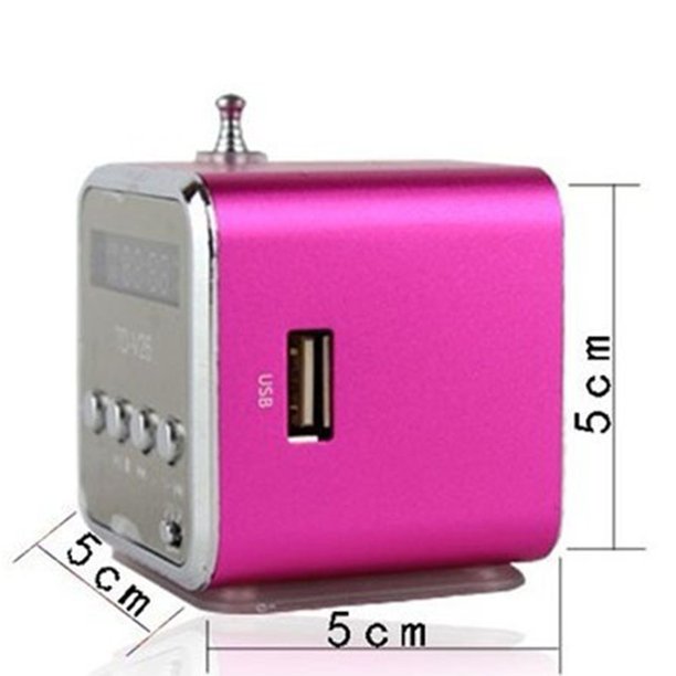 Pocket Sized Radio FM Digital Speaker Intuitive Button Controls TF and U Disk Playback 600 mAh Built in Battery
