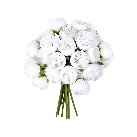 27 Heads Roses Peony Retro Artificial Silk Bouquet for Vase | Roses Peony Artificial Flowers Silk Bouquet for Table Vase Arrange Home Wedding Decoration Fake Flowers