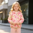 thumbnail image 2 of Venzia Girls All Over Print Hoodie, Kids Long Sleeve Casual Pullover Hooded Sweatshirt, 2 of 8