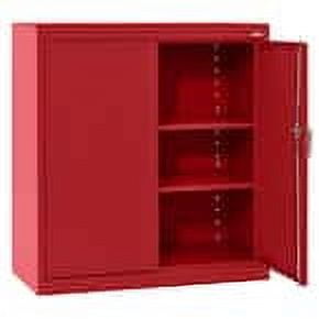 Sandusky Classic Series ( 36 in. W x 36 in. H x 18 in. D ) Steel Counter Height Freestanding Cabinet in Red