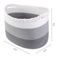 thumbnail image 3 of Unique Bargains Woven Storage Basket for Clothes Organizer Bin with Handles Gray, 3 of 5