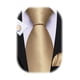 thumbnail image 1 of Set de corbatas Barry.Wang Gold Silk de 150 cm con gemelos, 1 of 4