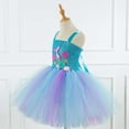 thumbnail image 4 of Little Girls Dresses Sequin With Headpiece Kids Birthday Dress for Girls Size 6-7T,Blue, 4 of 9