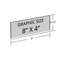 thumbnail image 3 of Clear Acrylic Header Sign Holder- Insert Your Own Graphic 8"W x 4"H, 3 of 3