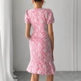 thumbnail image 5 of Njagoc3 Womens Lace Midi Dress, Short Sleeves for Summer Date & Cocktail Party, 5 of 6