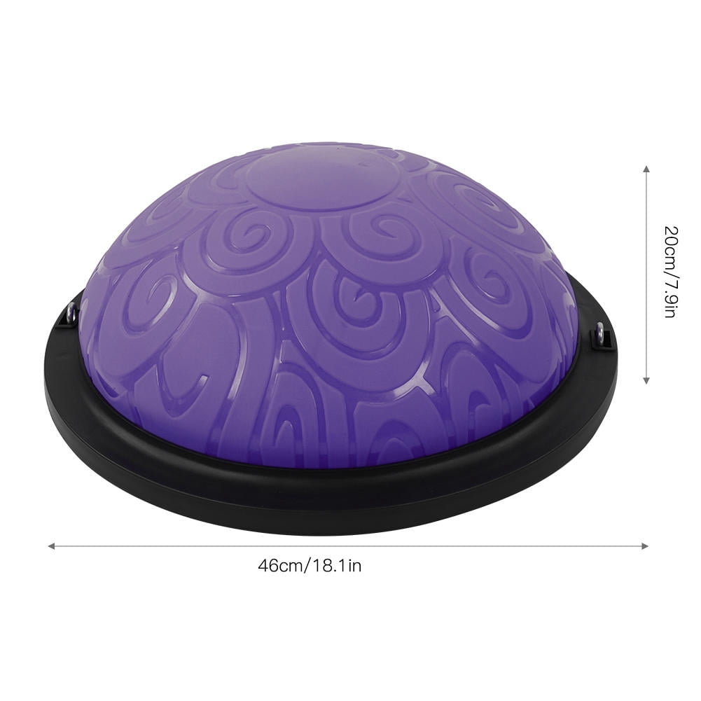 LAZIOEGR 19.7" Explosion‑Proof Balancing Half Ball Trainer – Purple, 6‑Foot Antislip Base, Multi‑Purpose Yoga, Pilates & Strength Workout Equipment