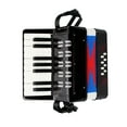 thumbnail image 1 of Accordion 17 Piano Keys 8 Bass Button Mini Accordion Instrument with Retractable Leather Strap Plastic for Beginners, 1 of 7