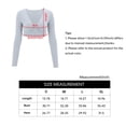thumbnail image 2 of Inadays Long Sleeve Crop Tops for Women Sienna Twist Deep V Workout Crop T Shirt Top, Light Blue Gray, S, 2 of 8