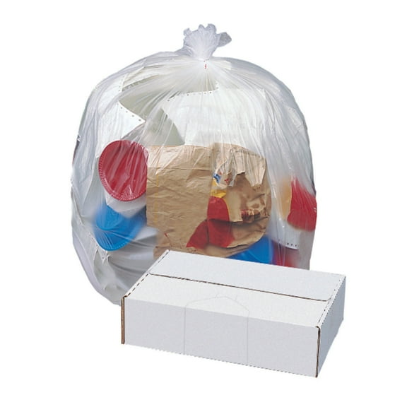 Highmark™ High-Density Can Liners, 16 Mic, 55 Gallons, 41" x 54", Natural, Box Of 200