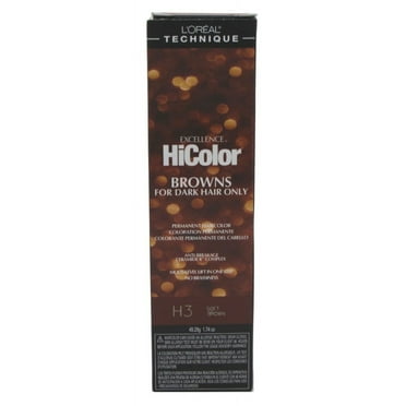 Loreal Excellence Hicolor H03 Tube Soft Brown 1.74 Ounce (51ml) (Pack of 3)