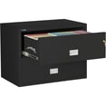 thumbnail image 3 of Phoenix Safe Lateral 38 inch 2-Drawer Fireproof File Cabinet with Key Lock, Water Seal, Black, LAT2W38B, 3 of 5