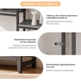 thumbnail image 3 of Librero 5 Niveles, Librero Organizador, Grande libreros Minimalista, Estantería Adecuada para Dormitorio, Oficina, Garaje, Salón, Cocina (Gris), 3 of 4
