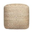 thumbnail image 2 of Ox Bay Julian Round Natural Solid Indoor Pouf Ottoman, 18"H x 18"W, 2 of 6