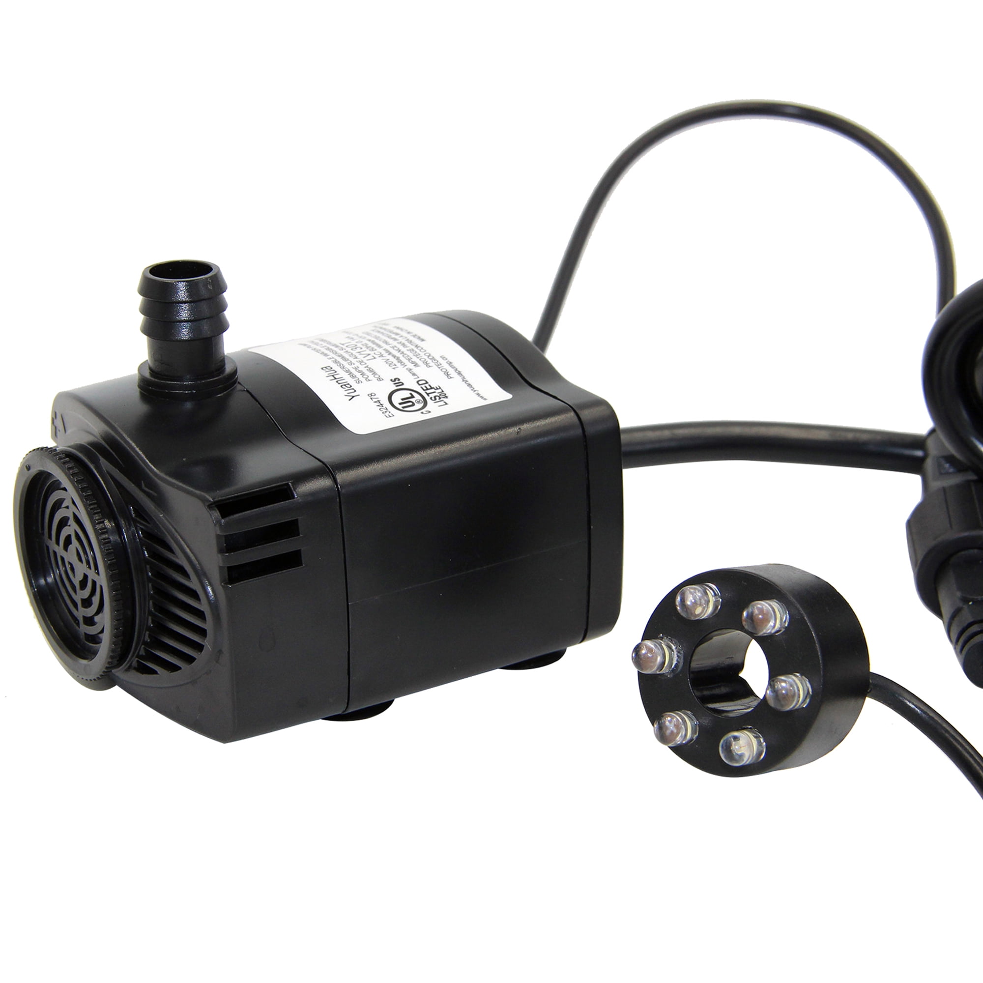 Peaktop 132 GPH Water Pump for Fountains and Ponds, Black