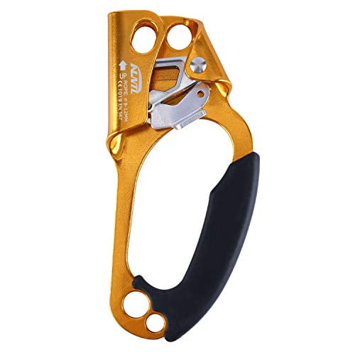 kissloves Climbing Hand Ascender Outdoor Mountaineering Tree Arborist Climbing Rappelling Equip Hand Ascender for 8-12MM Rope Left Right Hand Ascender