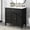 Black, variant on 36" Soft-Close Bathroom Organizer, Space-Saving Freestanding Cabinet with Ceramic Sink, Retro Bathroom Vanity with Vintage Styling for bathroom renovation, White