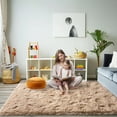 thumbnail image 2 of Socofuz 8x10ft Large Fluffy Rug for Living Room, Non-Slip Beige Carpet for Bedroom Kids Playroom Classroom Nursery Home Decor, 2 of 8