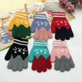thumbnail image 1 of 6 pares de guantes de dedos para niños Otoño Invierno Guantes cálidos Manoplas con forro de felpa Guantes dulces Guantes de esquí, 3-8 años, Esquí Snowboard Jugar Correr Necesidades Adepaton LN-2045, 1 of 7