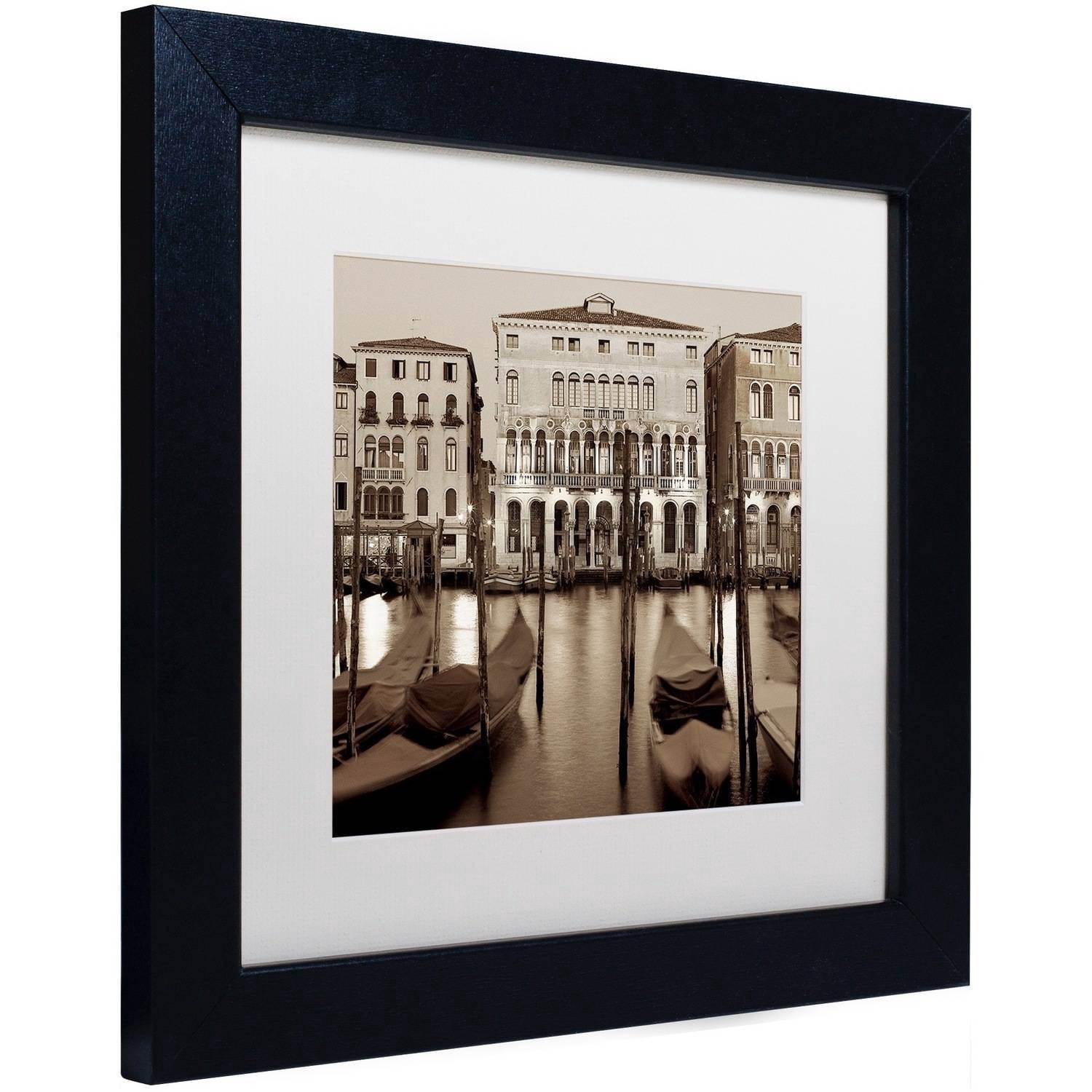 Trademark Fine Art "Venezia I" Canvas Art by Alan Blaustein, White Matte, Black Frame