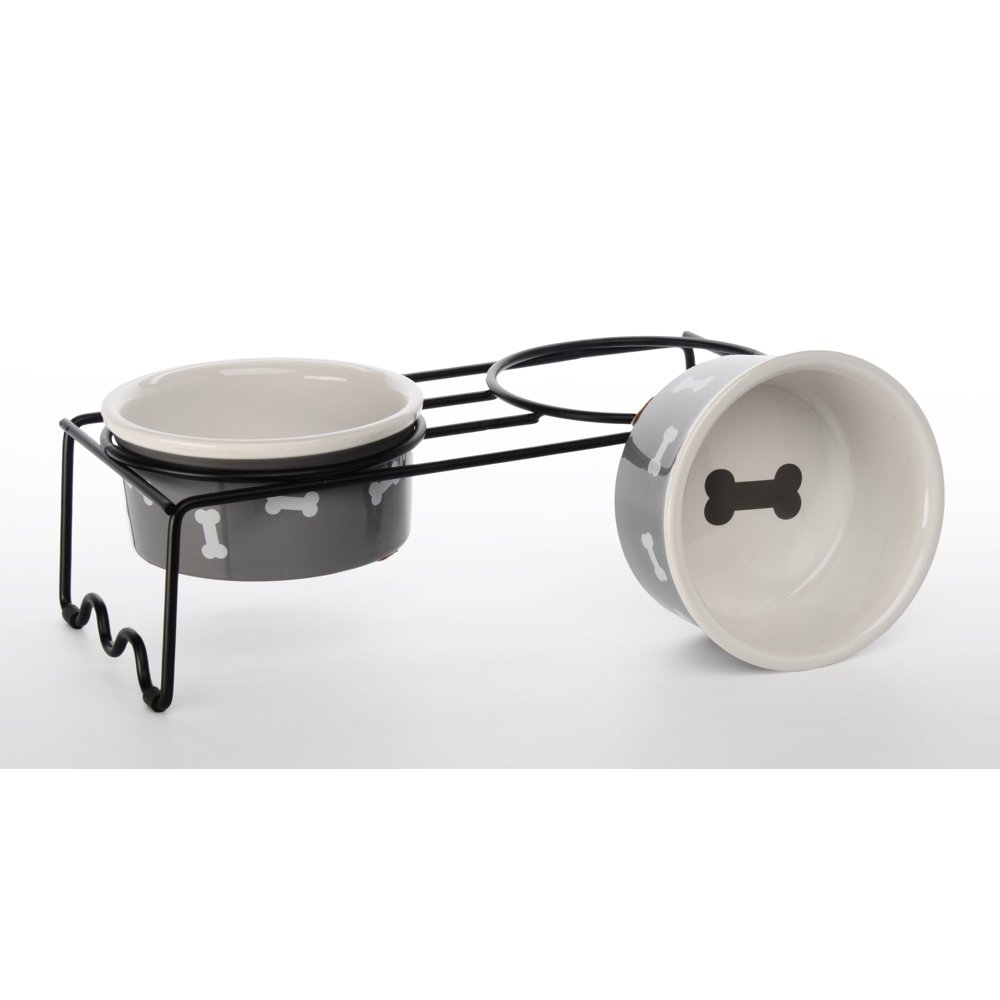 Signature Housewares Bones small dog bowls Pet Set