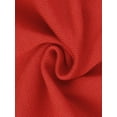 thumbnail image 5 of DARING DIVA Knit Belted Crew Neck Lantern Sleeves Pleated Sweater Dresse XS Orange Red, 5 of 6