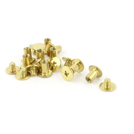 

10pcs 5mmx8mm Brass Plated Binding Chicago Screw Post for Album Scrapbook