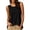 Black(Tank Tops), variant on Women's Asymmetrical Cross-Back Tank Tops, Crewneck Sleeveless Trendy High-Low Hem Casual Blouses