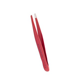 STALEKS Type 11-3 Eyebrow Tweezers - Wide Beveled Stainless Steel For Thick Brows, Colored Handles, Home Use