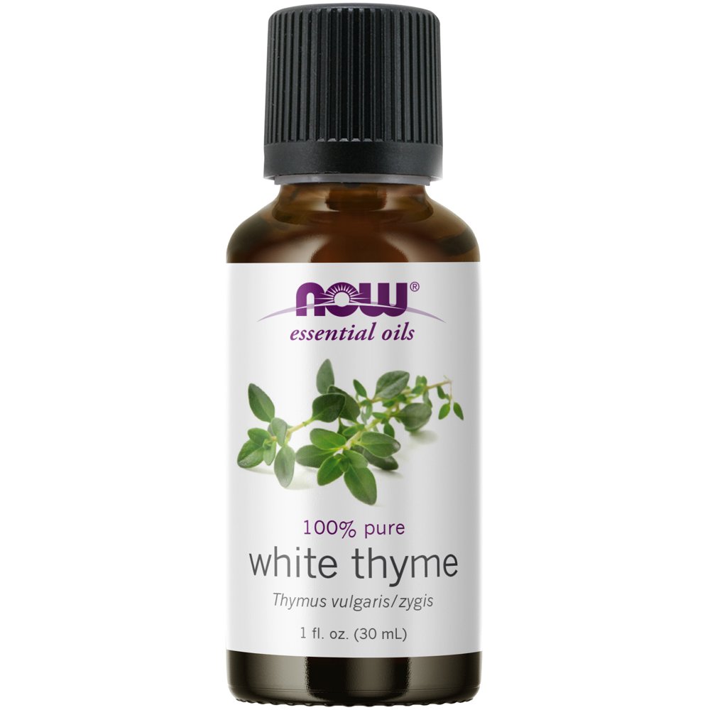 NOW Essential Oils, White Thyme Oil, Empowering Aromatherapy Scent