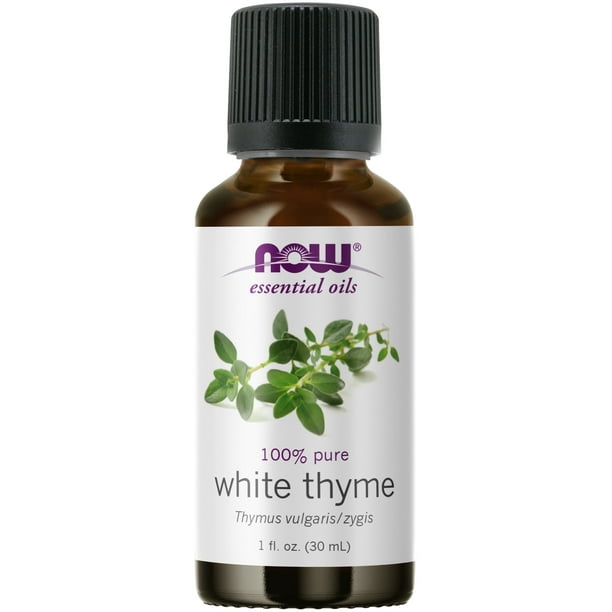 NOW Essential Oils, White Thyme Oil, Empowering Aromatherapy Scent