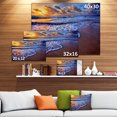 thumbnail image 3 of Sunset over Blue Sea Waves - Seashore Canvas Art Print, 3 of 4