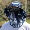 thumbnail image 1 of Sombrero de pesca para primavera y verano para hombre, protector solar para exteriores, chal para montañismo, sombrero de red de pescador desmontable, 1 of 6