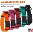 thumbnail image 2 of DogLine -Biothane Waterproof Dog Collar with Quick Release Buckle Strong Coated Nylon Webbing with Odor-Proof for Easy Care and Clean Fits Small Medium Large Dogs(Red: L: 15" - 25" | Width 1"), 2 of 8