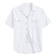 thumbnail image 5 of Mens Loose Fit Camisas Verano Manga Corta Solapa Botón Arriba, Estilo de Cárdigan de Color Sólido con Bolsillo para Casual, 5 of 8