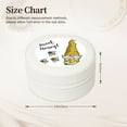 thumbnail image 2 of Yiaed Gnome Sweet Honey Print Travel Jewelry Case Bridesmaid Gift Boxes Jewelry Travel Organizer Small Round Jewelry Box Mini Storage-White, 2 of 7