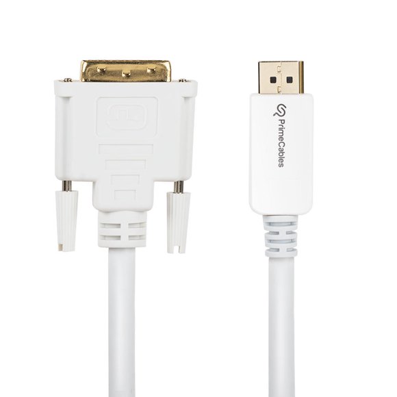 PrimeCables® DisplayPort 1.2V to DVI-D Dual link 28AWG Cable 3Ft - White