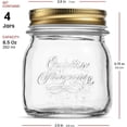 thumbnail image 2 of Bormioli Rocco Quattro Stagioni Clear Airtight Mason Jars - 8.5 oz. (Set of 4), 2 of 4