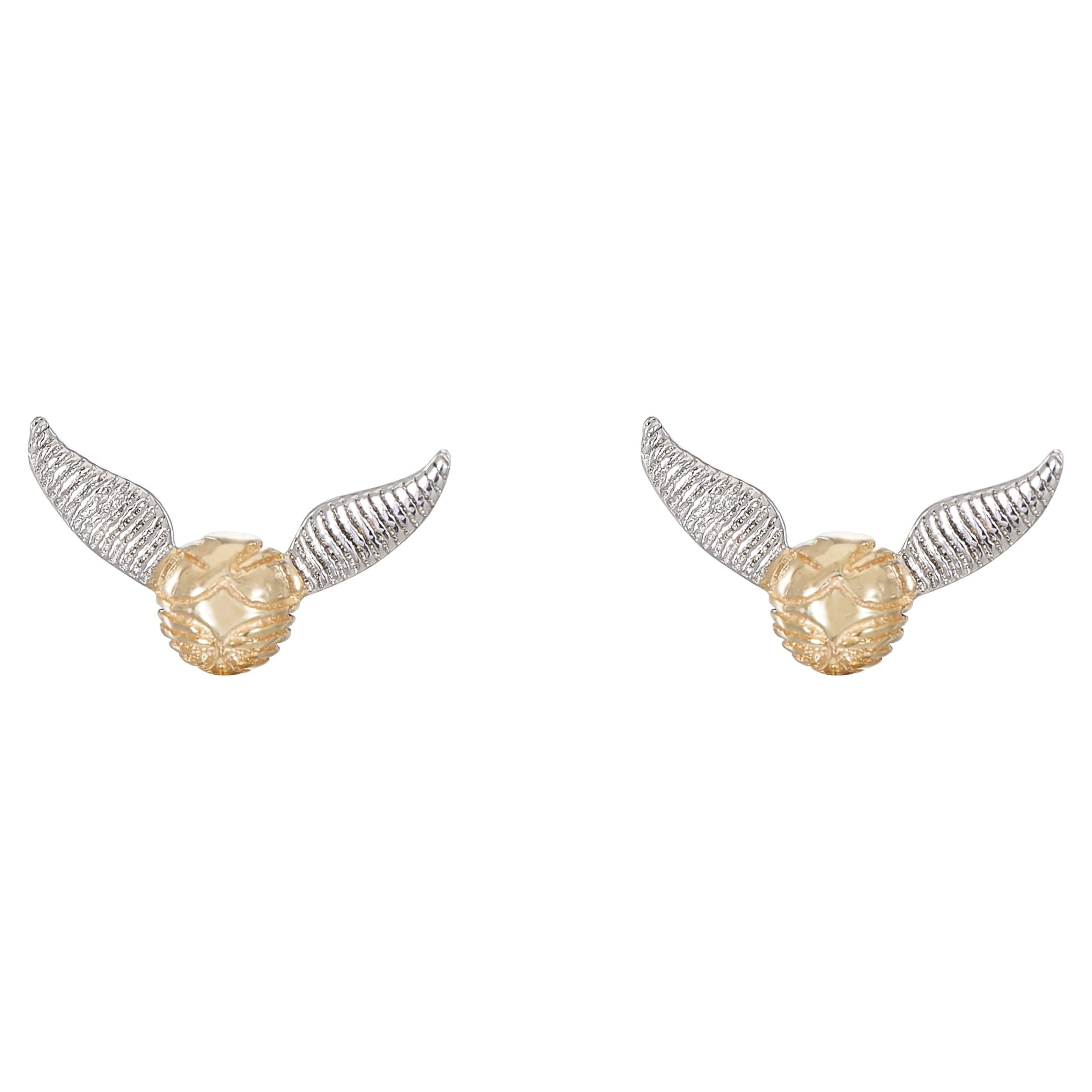 Harry Potter Silver Plated Snitch, Logo & Deathly Hollows 3pr Earrings Set